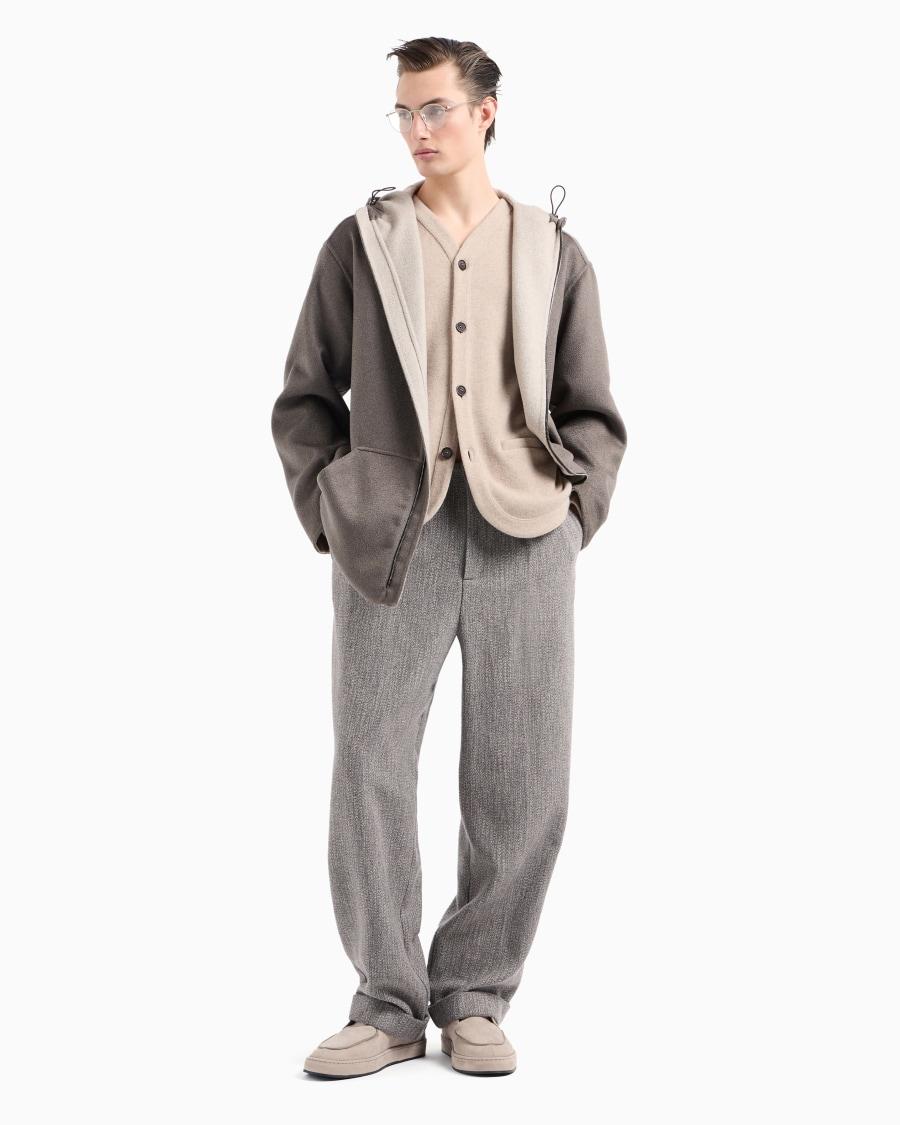 The World Of Armani CARDIGAN IN MISTO CASHMERE