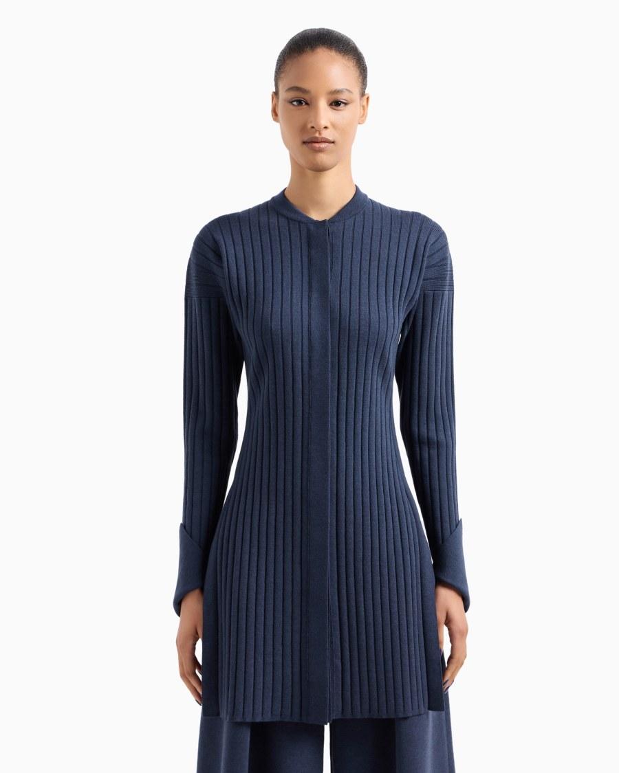 The World Of Armani CARDIGAN LUNGO IN LANA A COSTE