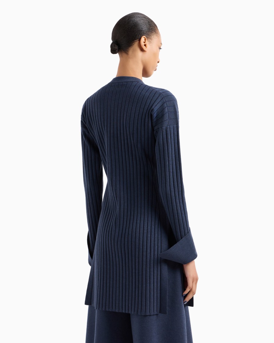 The World Of Armani CARDIGAN LUNGO IN LANA A COSTE
