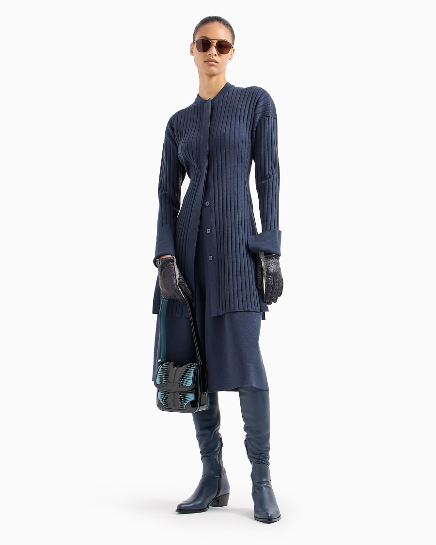 The World Of Armani CARDIGAN LUNGO IN LANA A COSTE