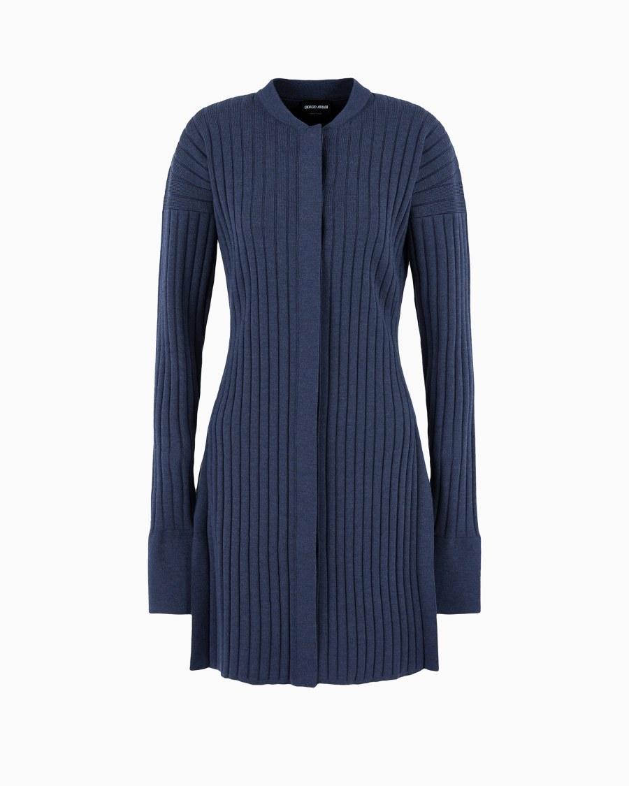 The world of armani CARDIGAN LUNGO IN LANA A COSTE