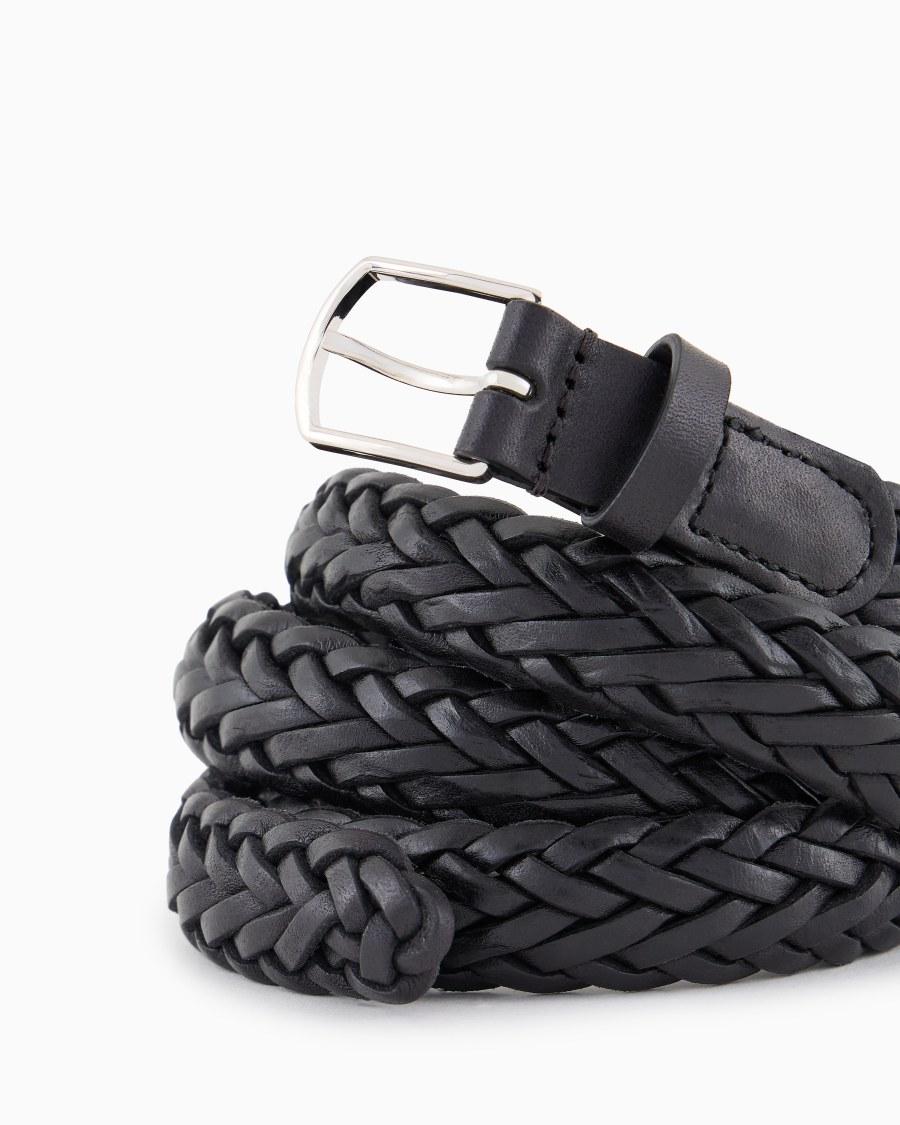 The World Of Armani CINTURA IN PELLE INTRECCIATA