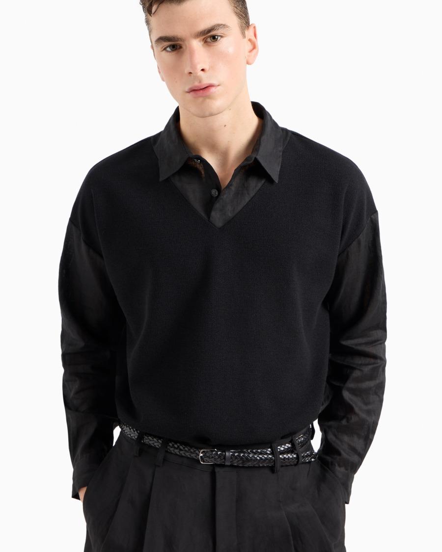 The World Of Armani CINTURA IN PELLE INTRECCIATA