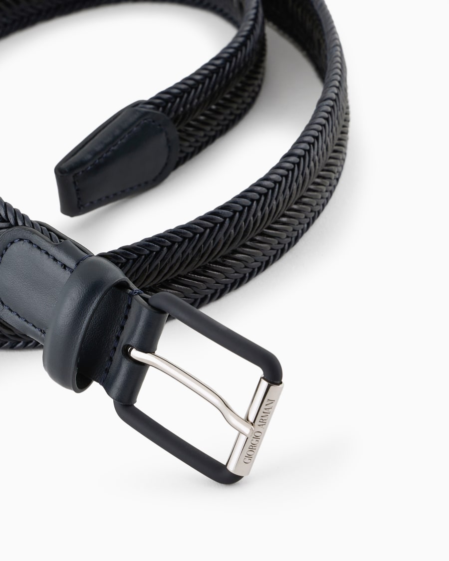 The World Of Armani CINTURA IN PELLE INTRECCIATA
