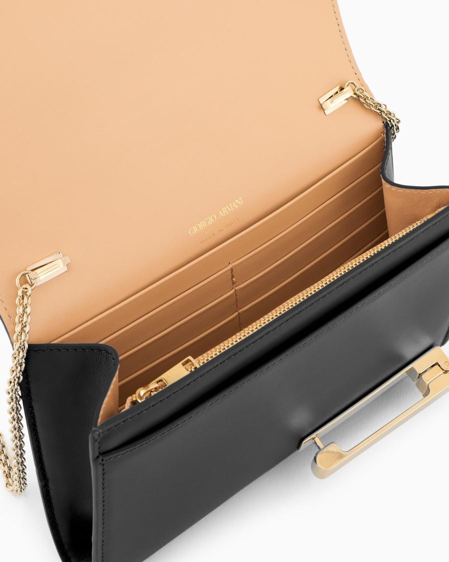 The World Of Armani CLUTCH IN PELLE CON TRACOLLA