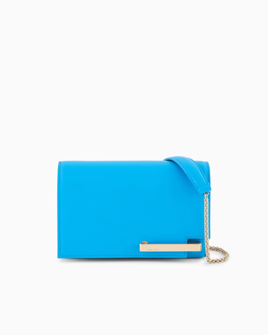 The world of armani CLUTCH IN PELLE CON TRACOLLA