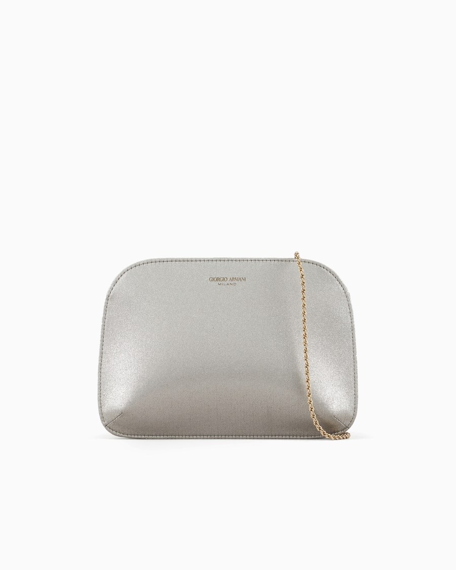 The world of armani CLUTCH LA PRIMA IN RASO LAMÉ