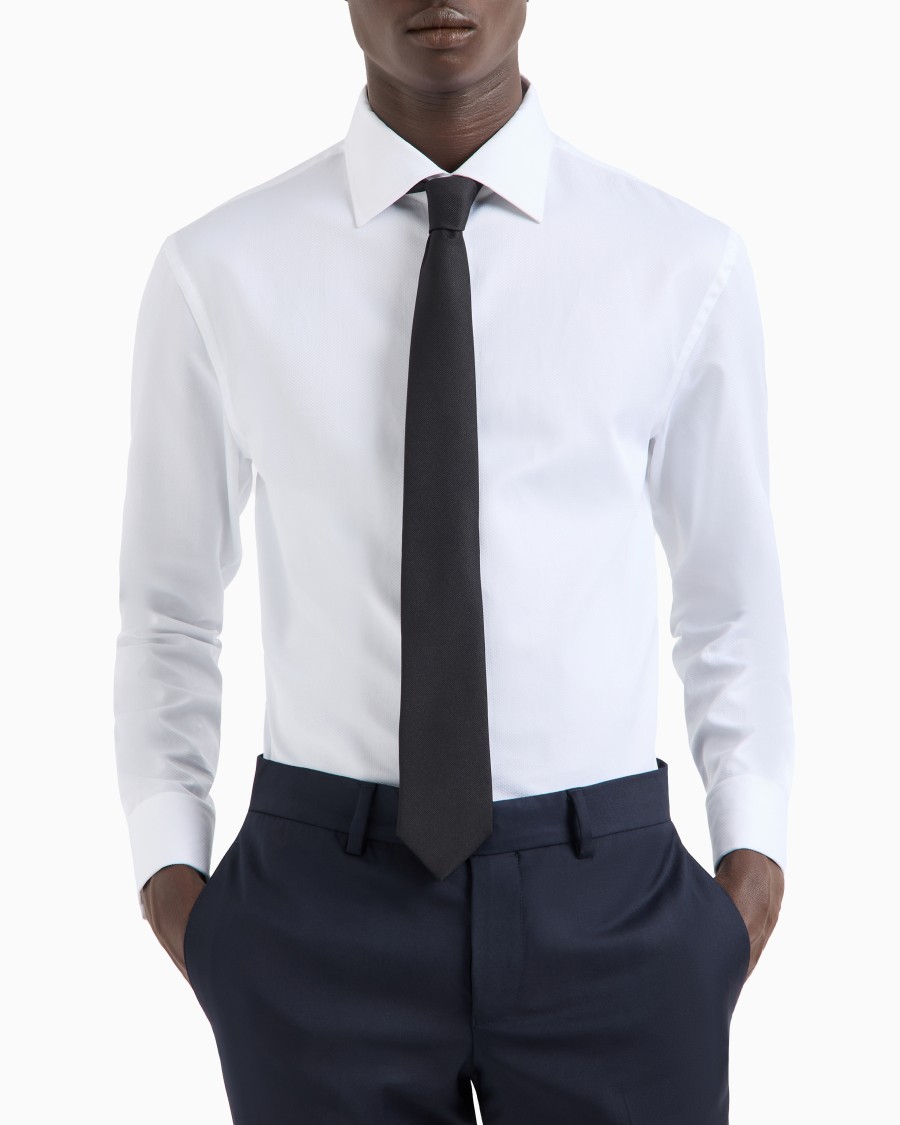 The World Of Armani CRAVATTA IN FAILLE DI SETA