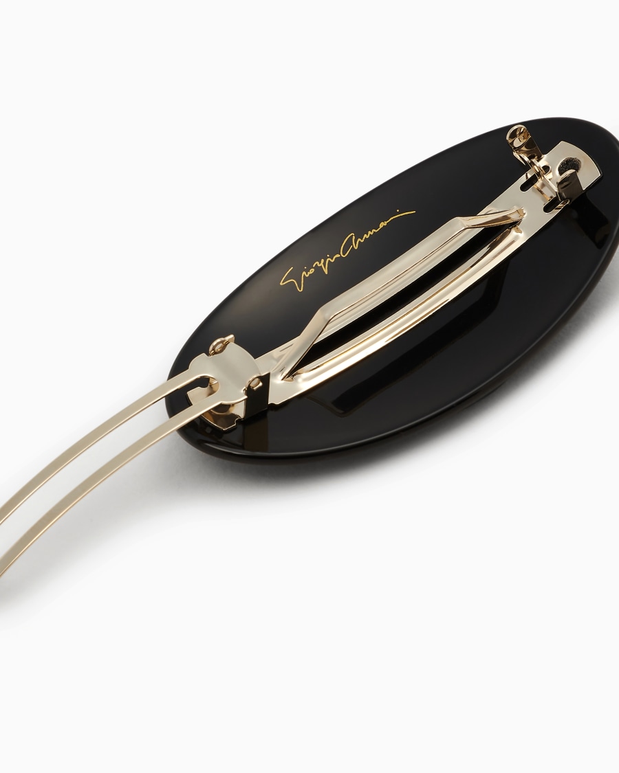 The World Of Armani FERMAGLIO CON LOGO CRISTALLI