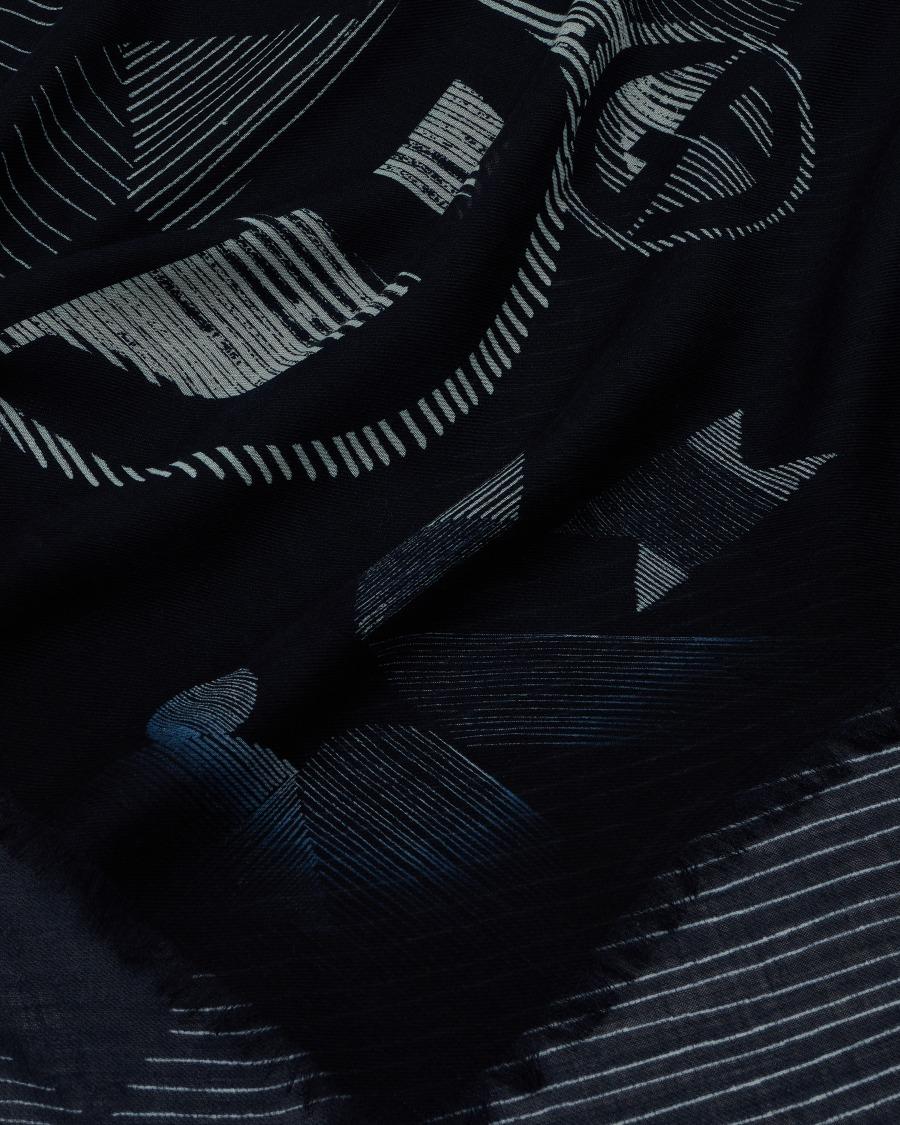 The World Of Armani FOULARD IN LANA JACQUARD