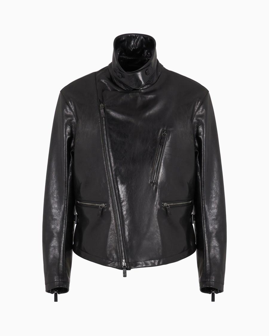 The world of armani GIACCA BIKER IN NAPPA