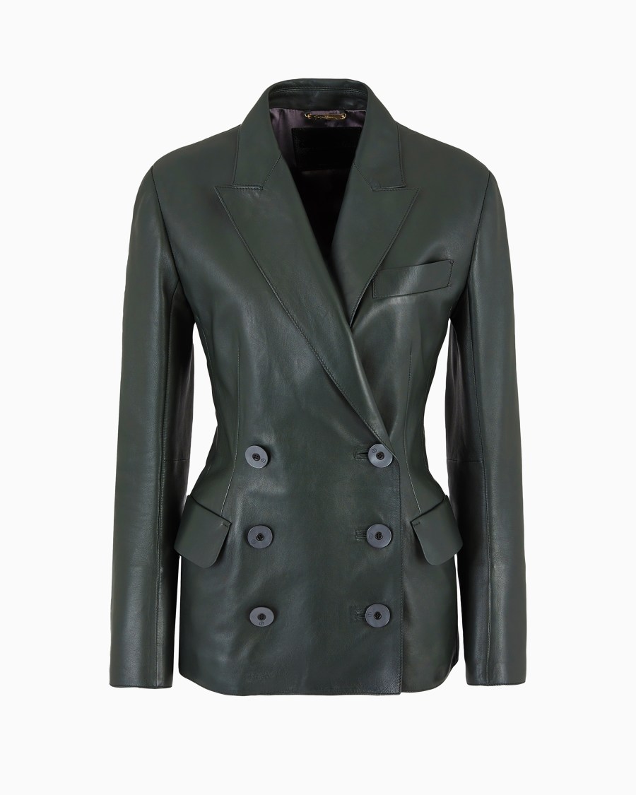 The world of armani GIACCA DOPPIOPETTO IN NAPPA