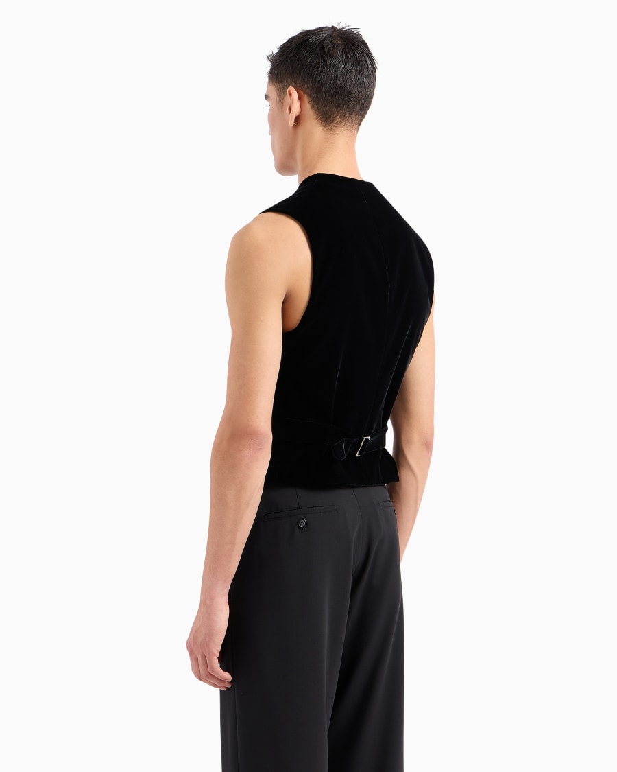 The World Of Armani GILET DOPPIOPETTO IN VELLUTO