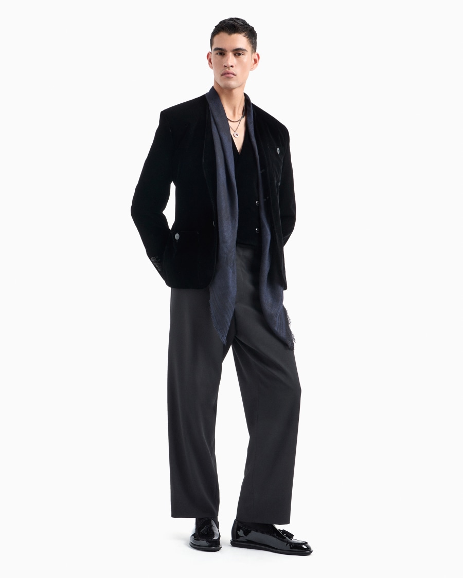 The World Of Armani GILET DOPPIOPETTO IN VELLUTO