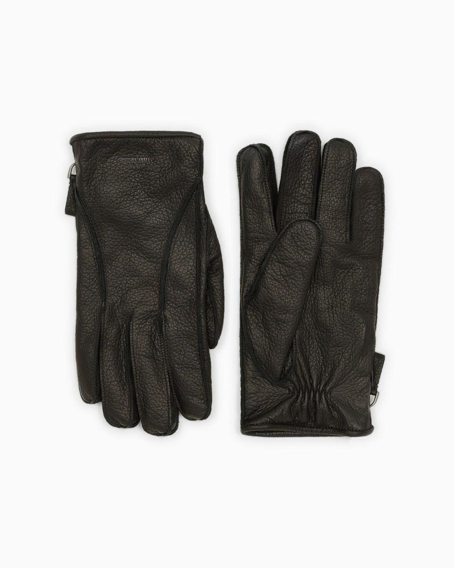 The world of armani GUANTI IN PELLE DI CERVO