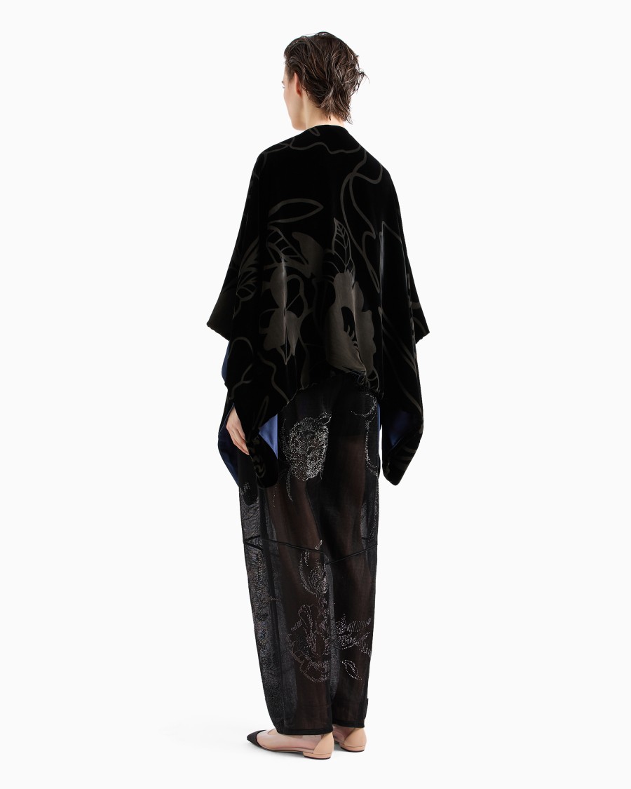 The World Of Armani MANTELLA IN VELLUTO DEVORÉ