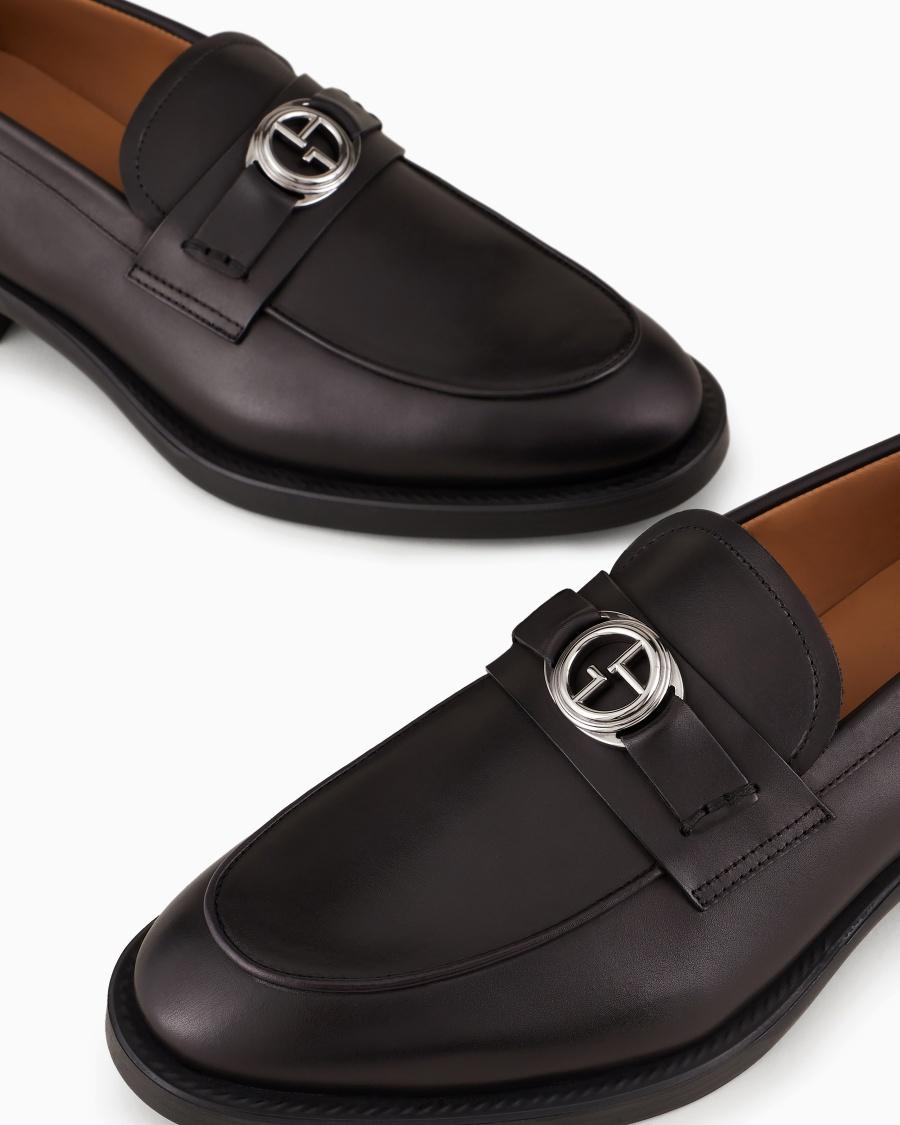 The World Of Armani MOCASSINI IN PELLE CON LOGO