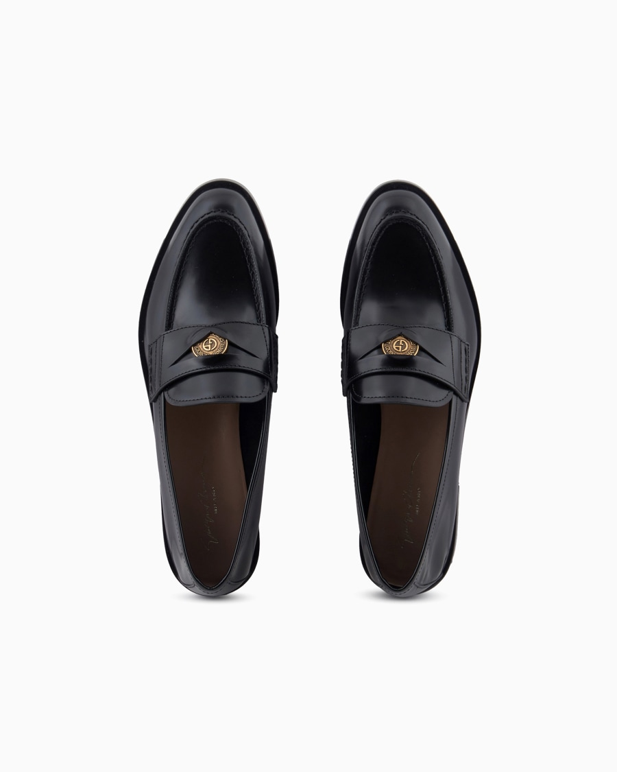 The World Of Armani MOCASSINI IN PELLE SPAZZOLATA