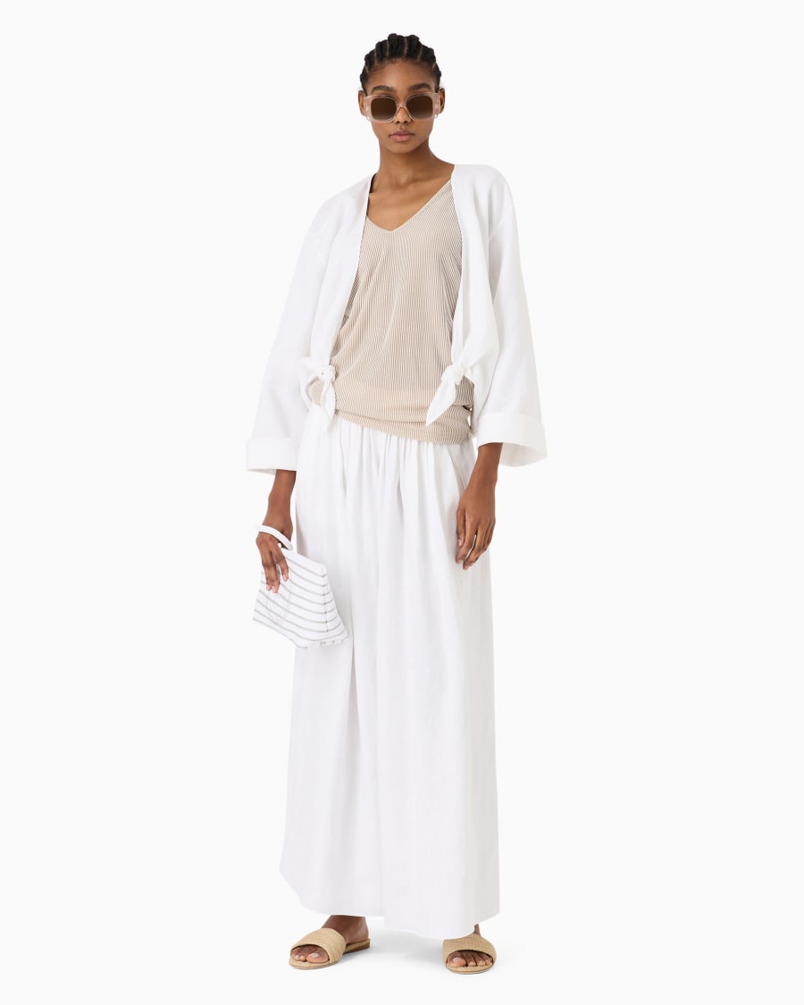 The World Of Armani PANTALONI AMPI IN CANAPA ASV