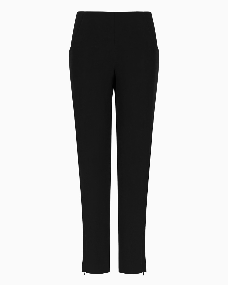 The world of armani PANTALONI CROPPED IN PURA SETA