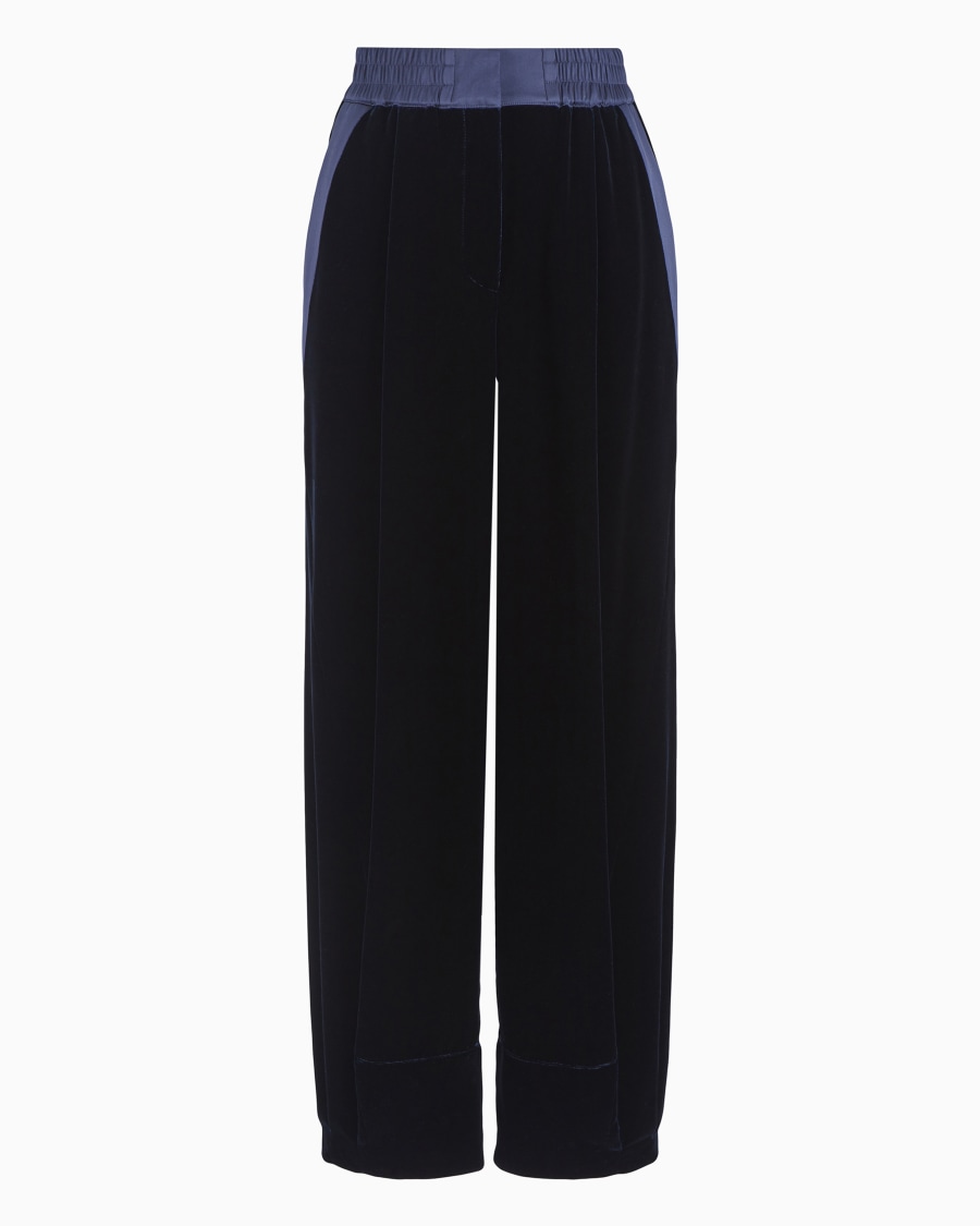 The world of armani PANTALONI DRITTI IN VELLUTO