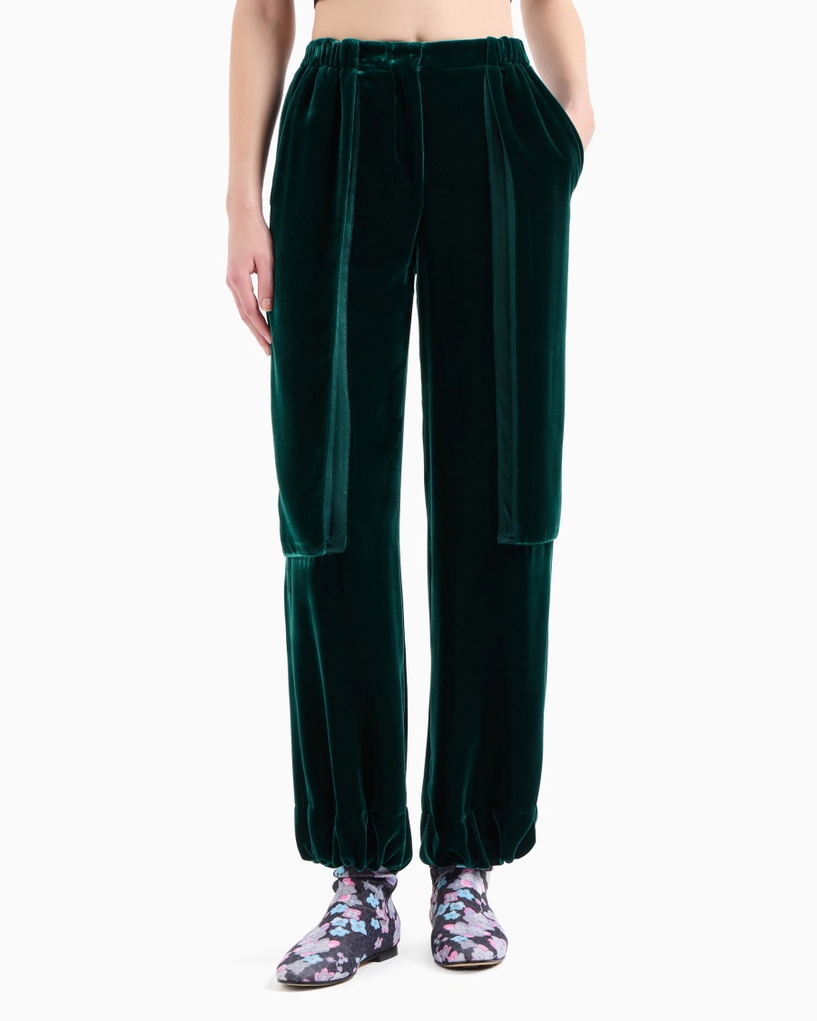The World Of Armani PANTALONI MORBIDI IN VELLUTO