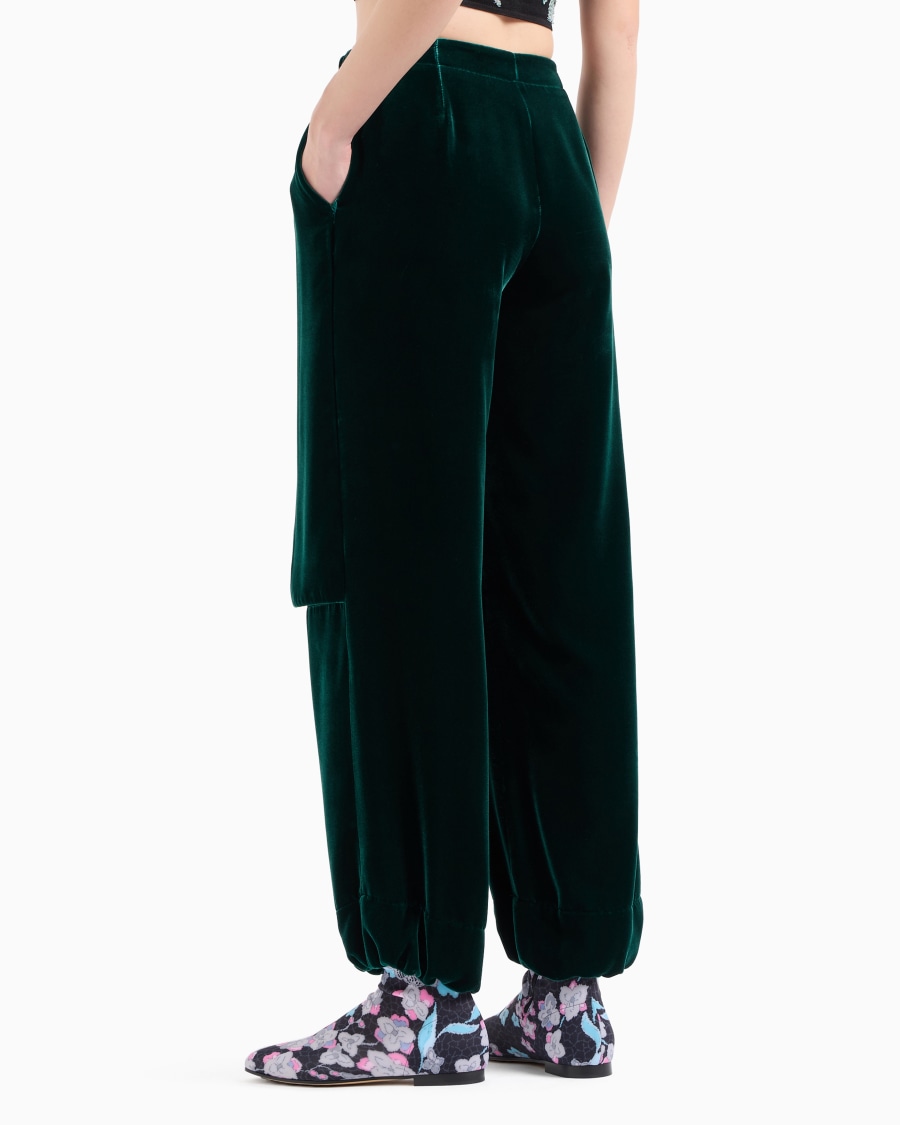 The World Of Armani PANTALONI MORBIDI IN VELLUTO