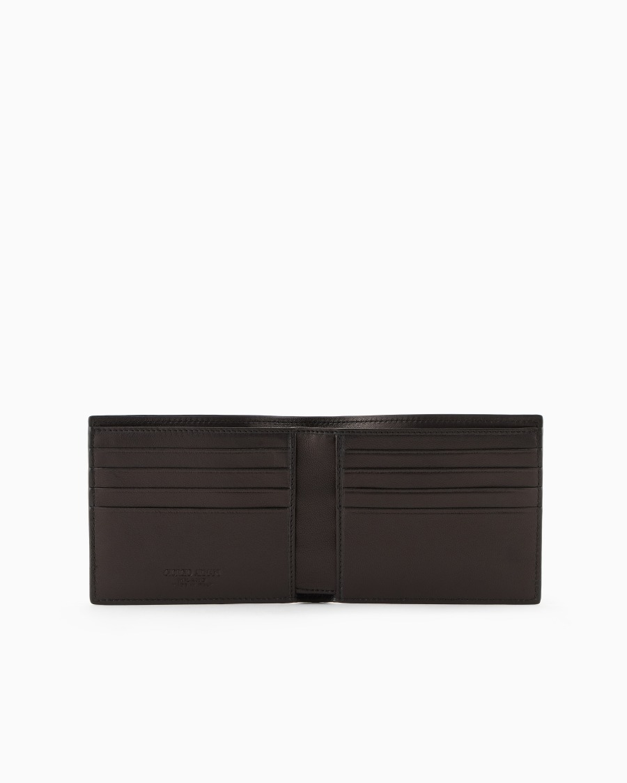 The World Of Armani PORTAFOGLI BIFOLD IN NAPPA
