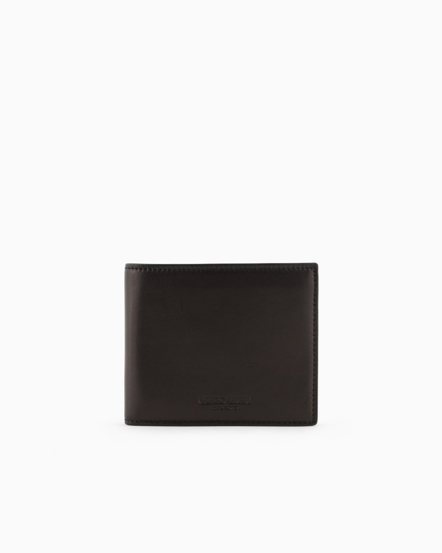 The world of armani PORTAFOGLI BIFOLD IN NAPPA