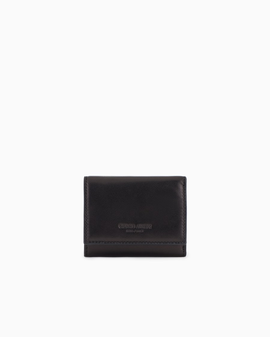 The world of armani PORTAFOGLI TRIFOLD IN NAPPA