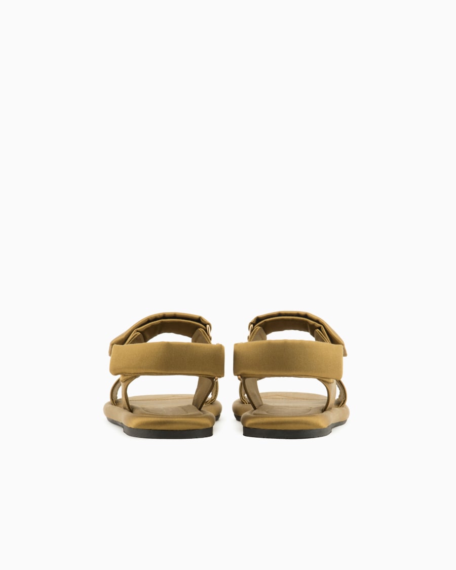 The World Of Armani SANDALI FLAT IN RASO IMBOTTITI