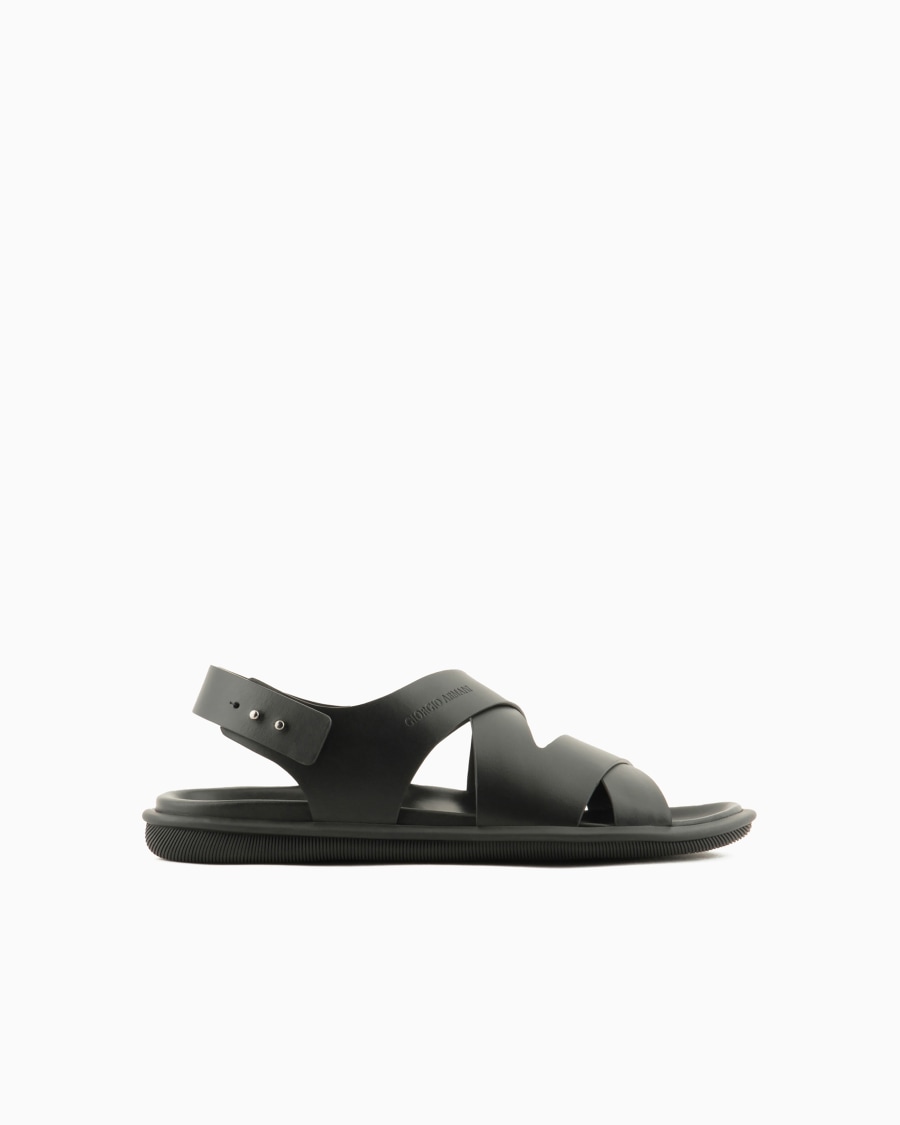 The world of armani SANDALI INTRECCIATI IN PELLE