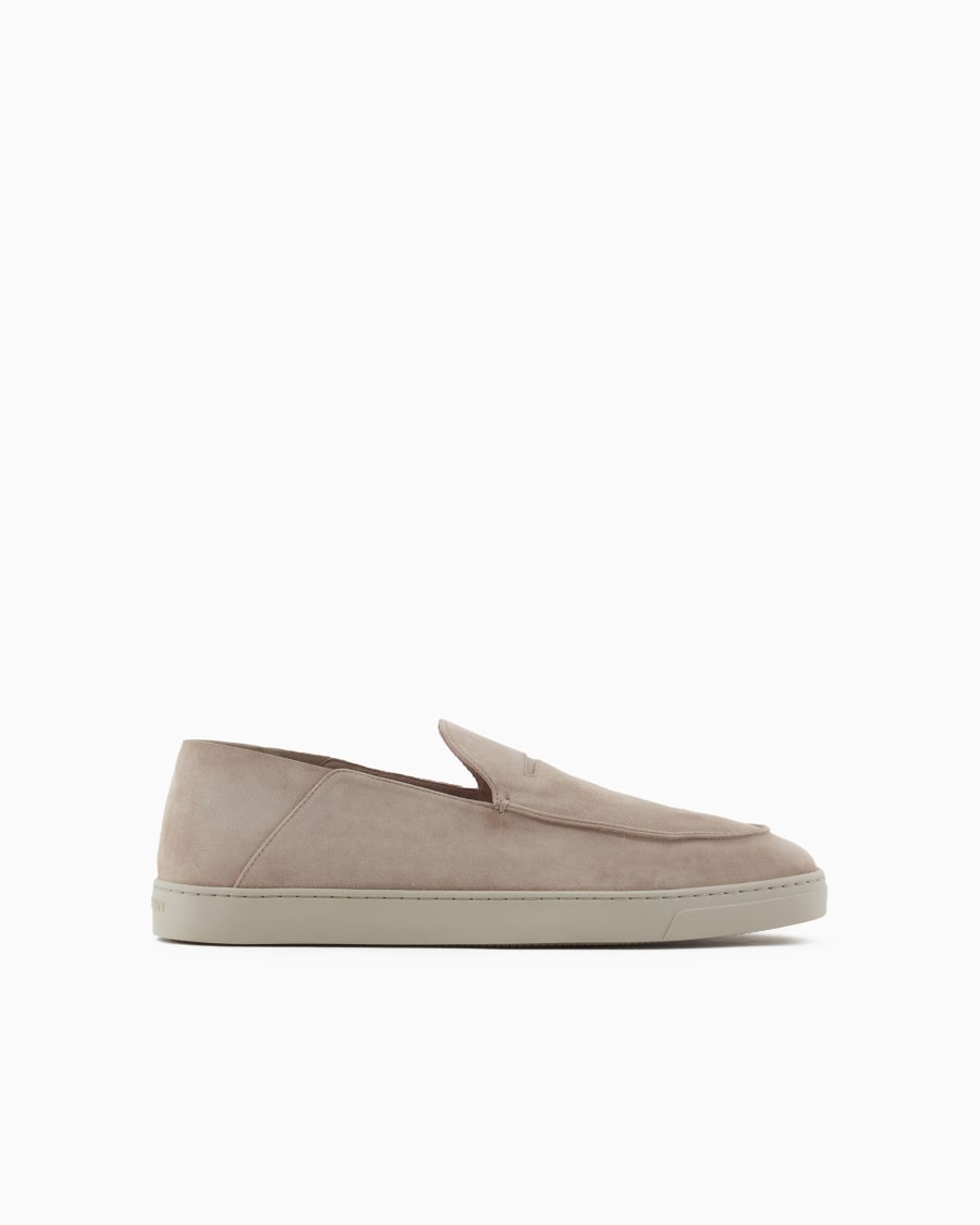 The world of armani SLIP ON IN PELLE SCAMOSCIATA