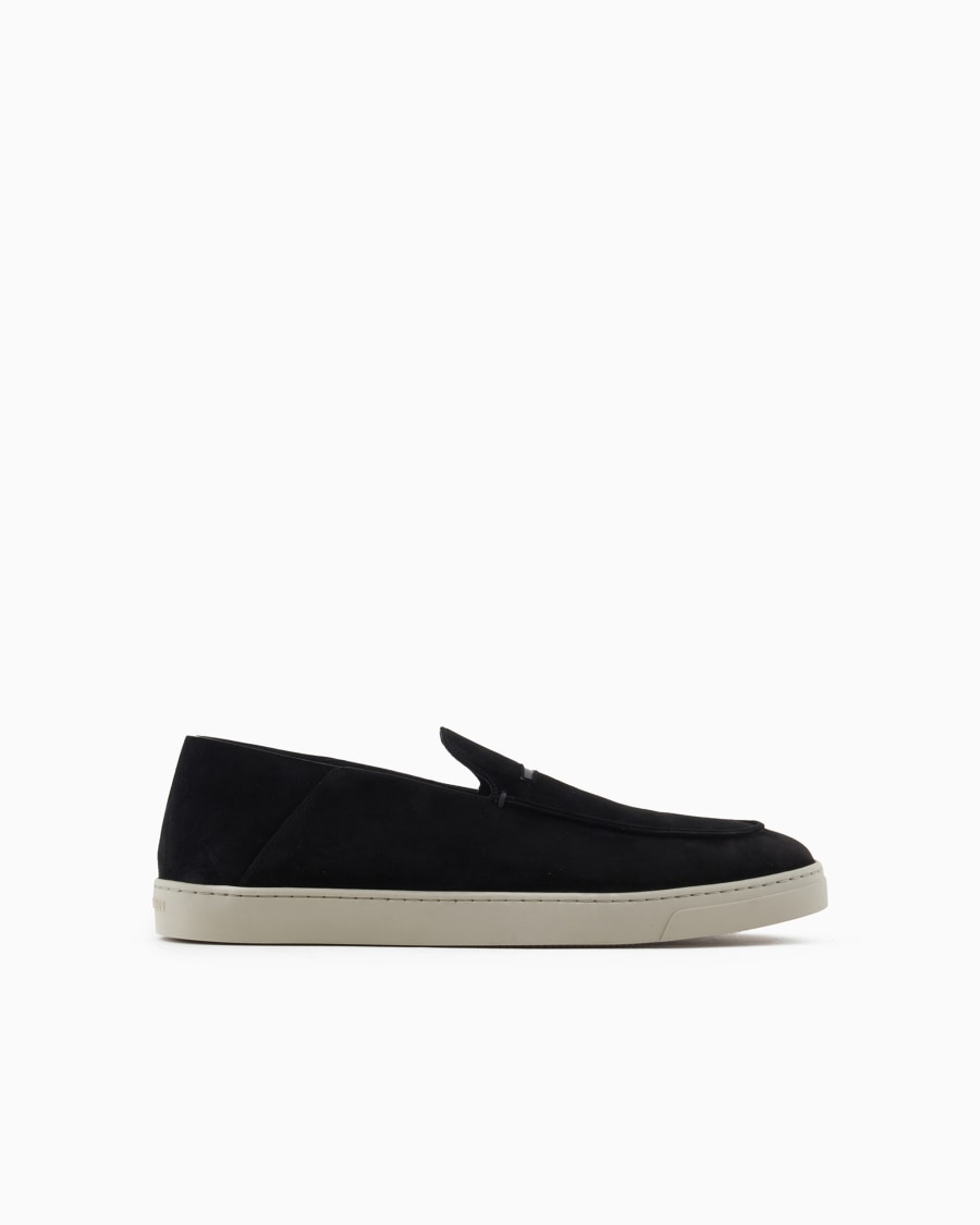 The world of armani SLIP ON IN PELLE SCAMOSCIATA