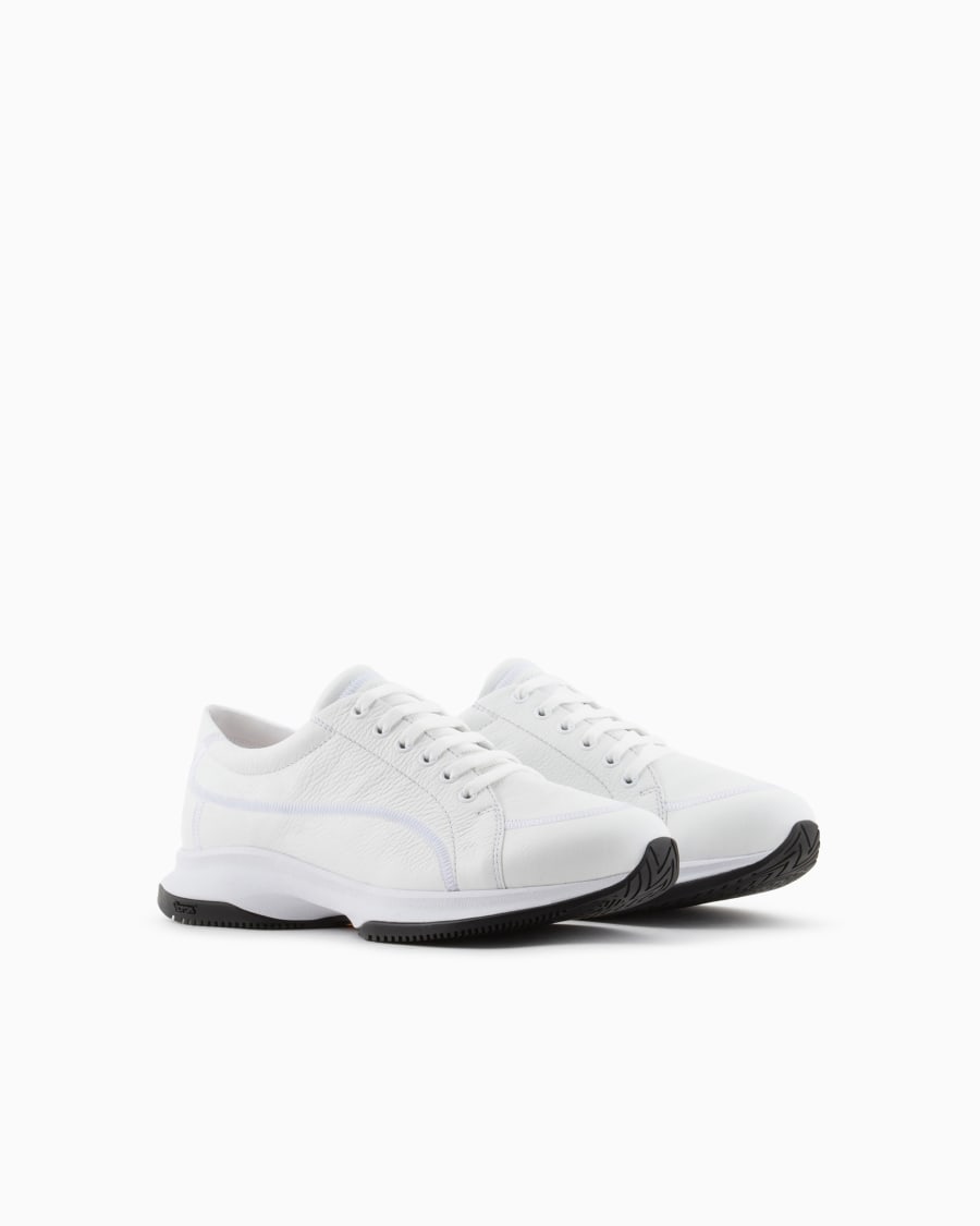 The World Of Armani SNEAKERS IN CERVO E PELLE