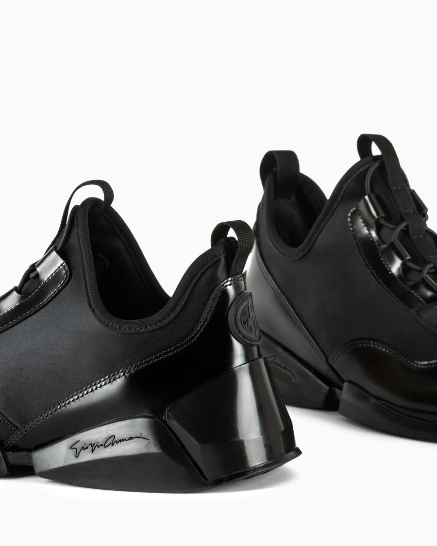 The World Of Armani SNEAKERS IN PELLE E NYLON