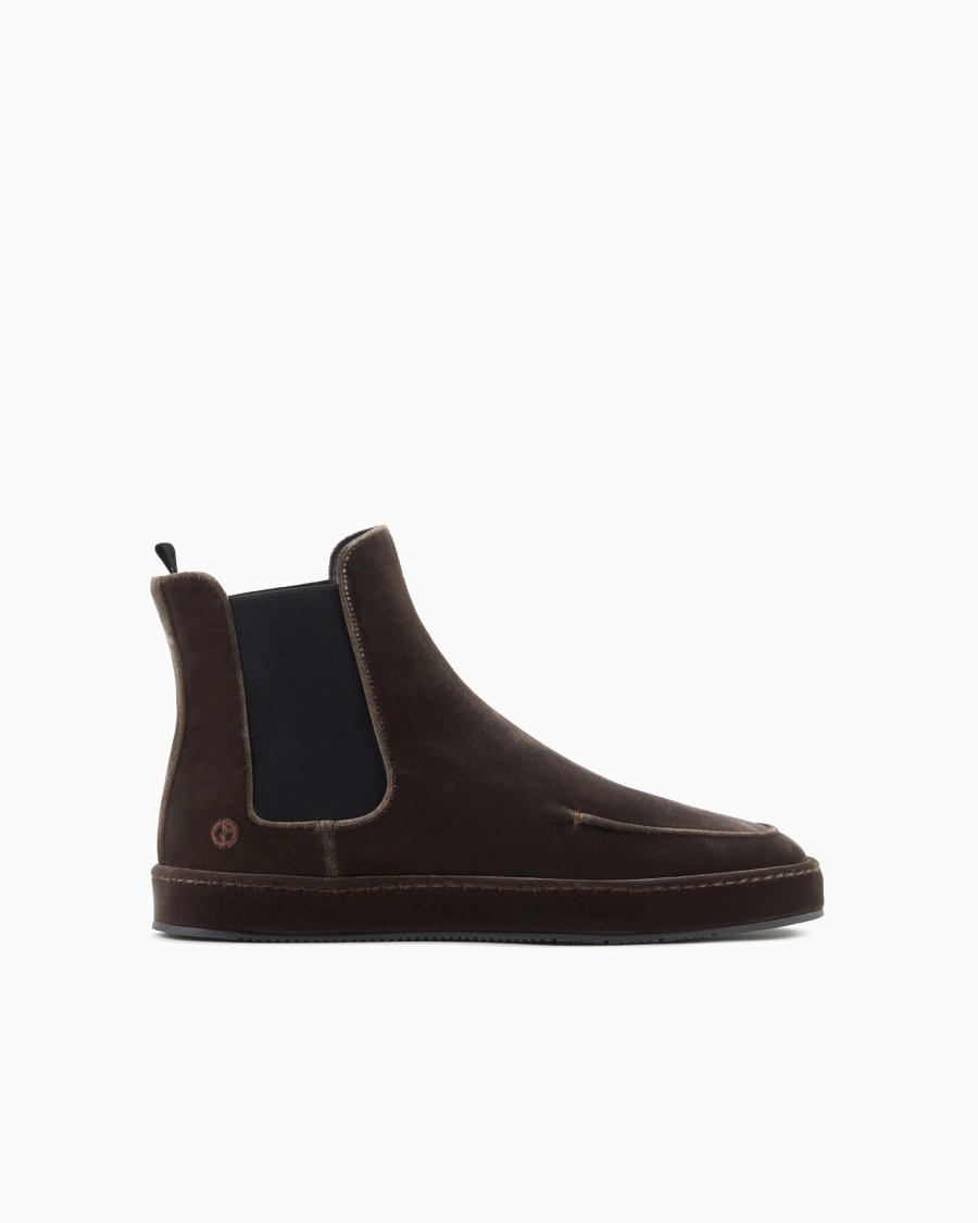 The world of armani STIVALETTI IN VELLUTO