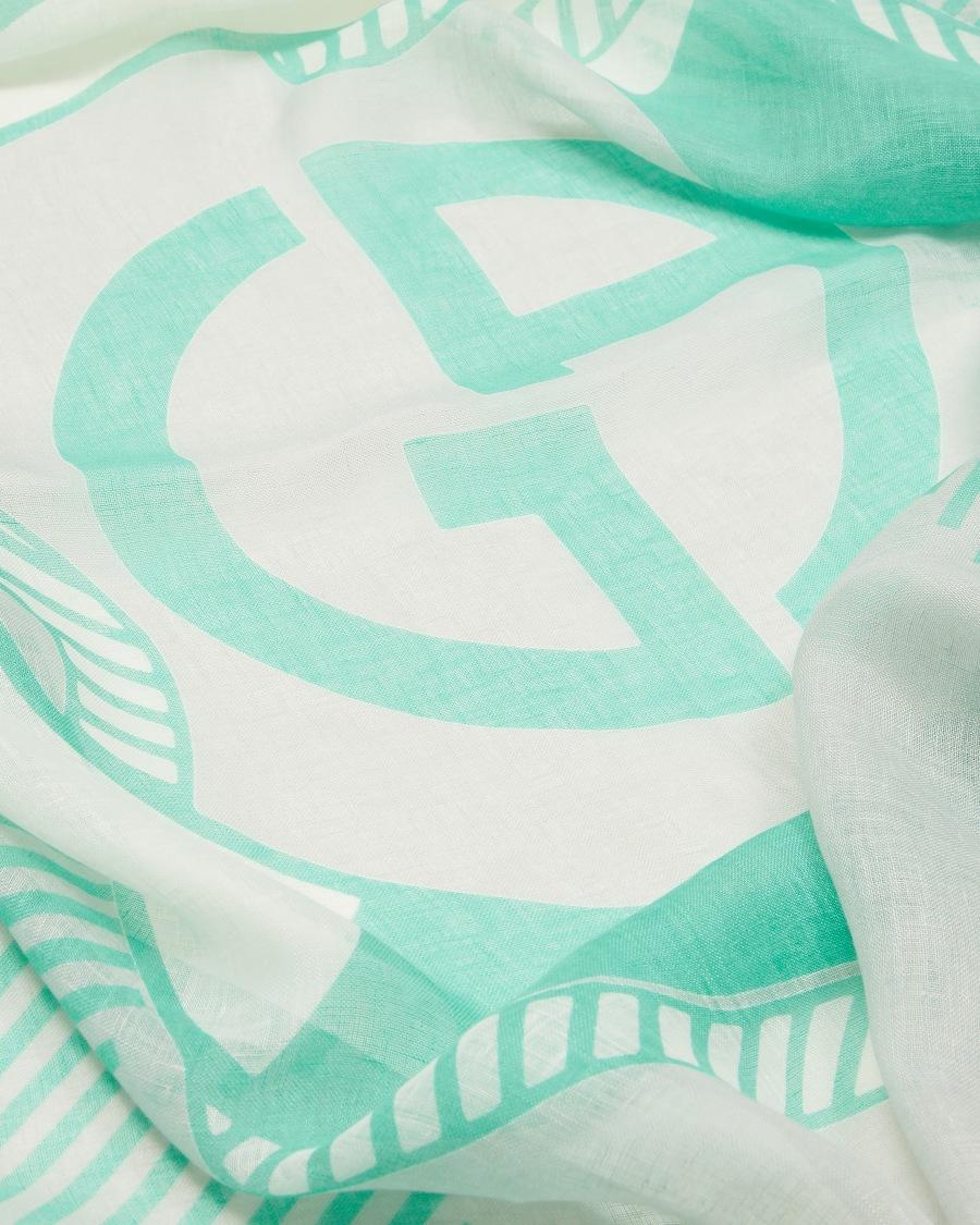 The World Of Armani STOLA IN LINO STAMPATO