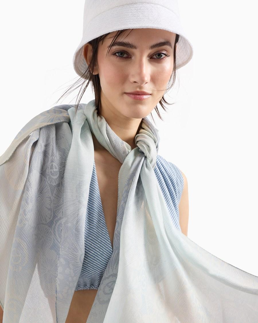 The World Of Armani STOLA IN SETA STAMPATA