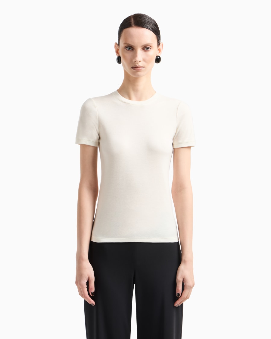 The World Of Armani T-SHIRT IN PURO CASHMERE