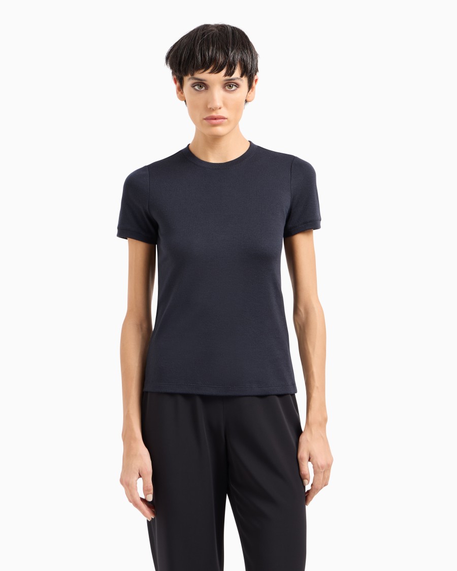 The World Of Armani T-SHIRT IN PURO CASHMERE