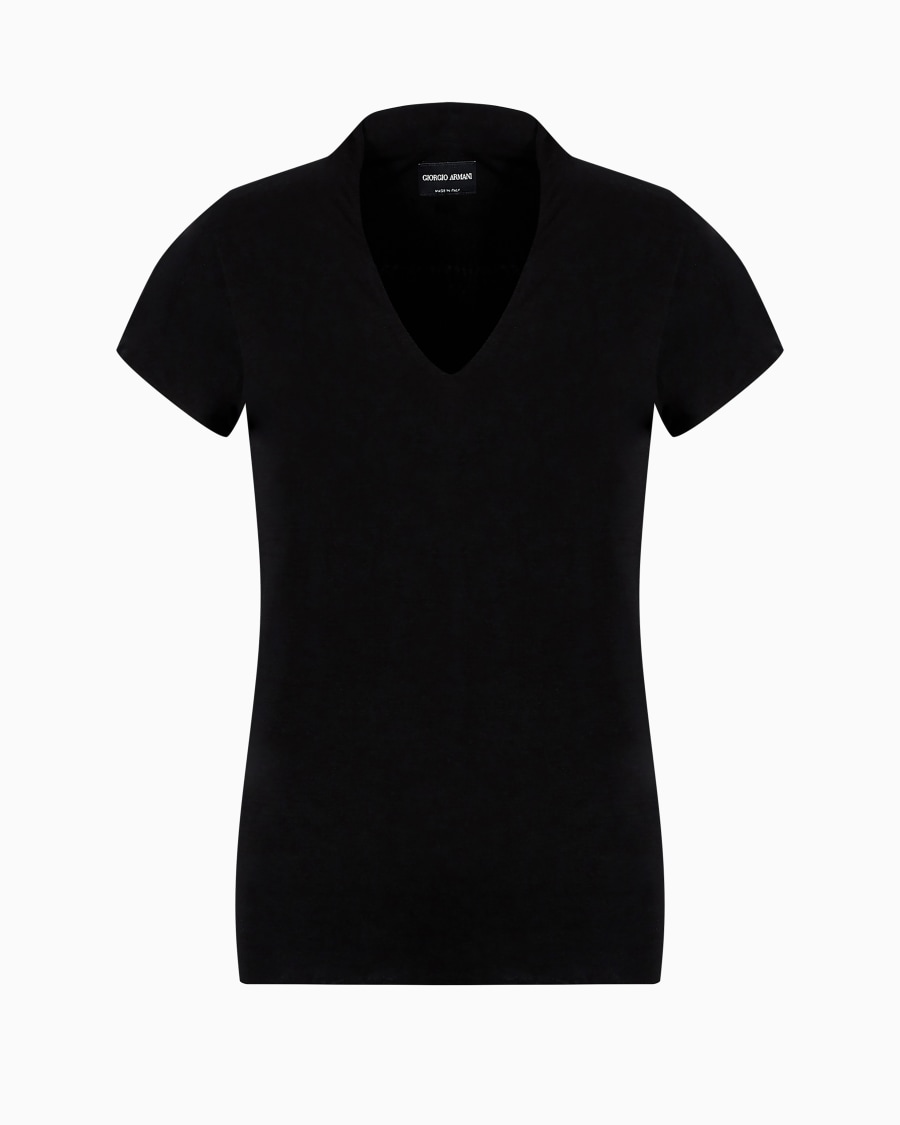 The world of armani TOP CON SCOLLO A V