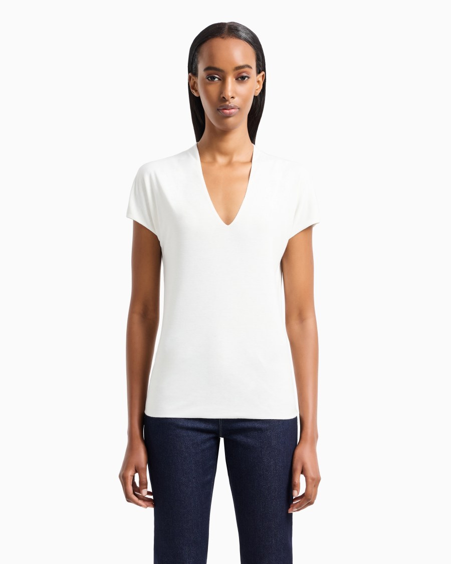 The World Of Armani TOP CON SCOLLO A V