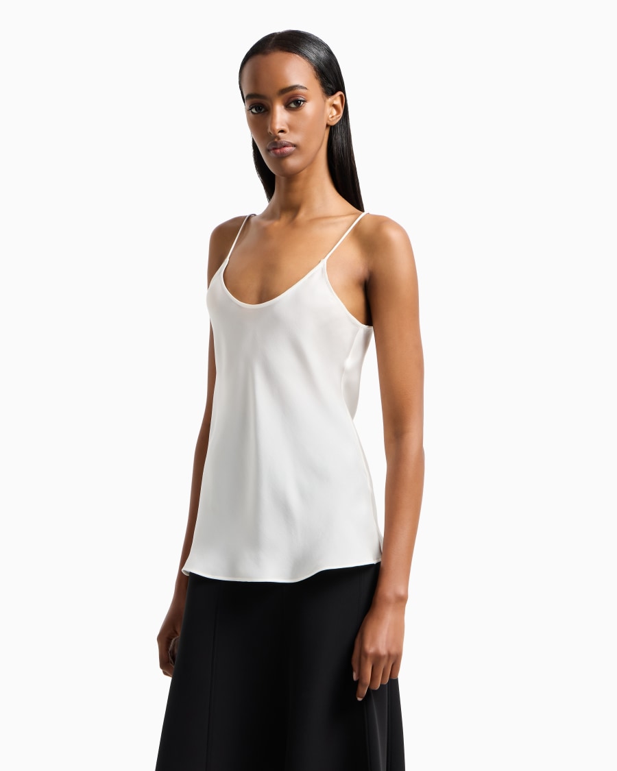 The World Of Armani TOP IN CHARMEUSE DI SETA