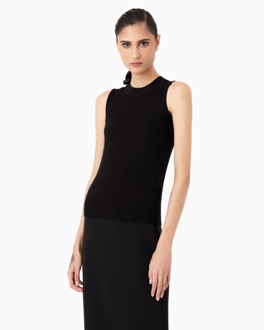 The World Of Armani TOP IN TESSUTO OTTOMAN