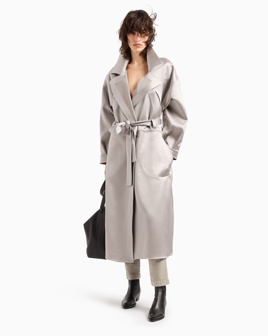 The World Of Armani TRENCH IN DUCHESSE TECNICA