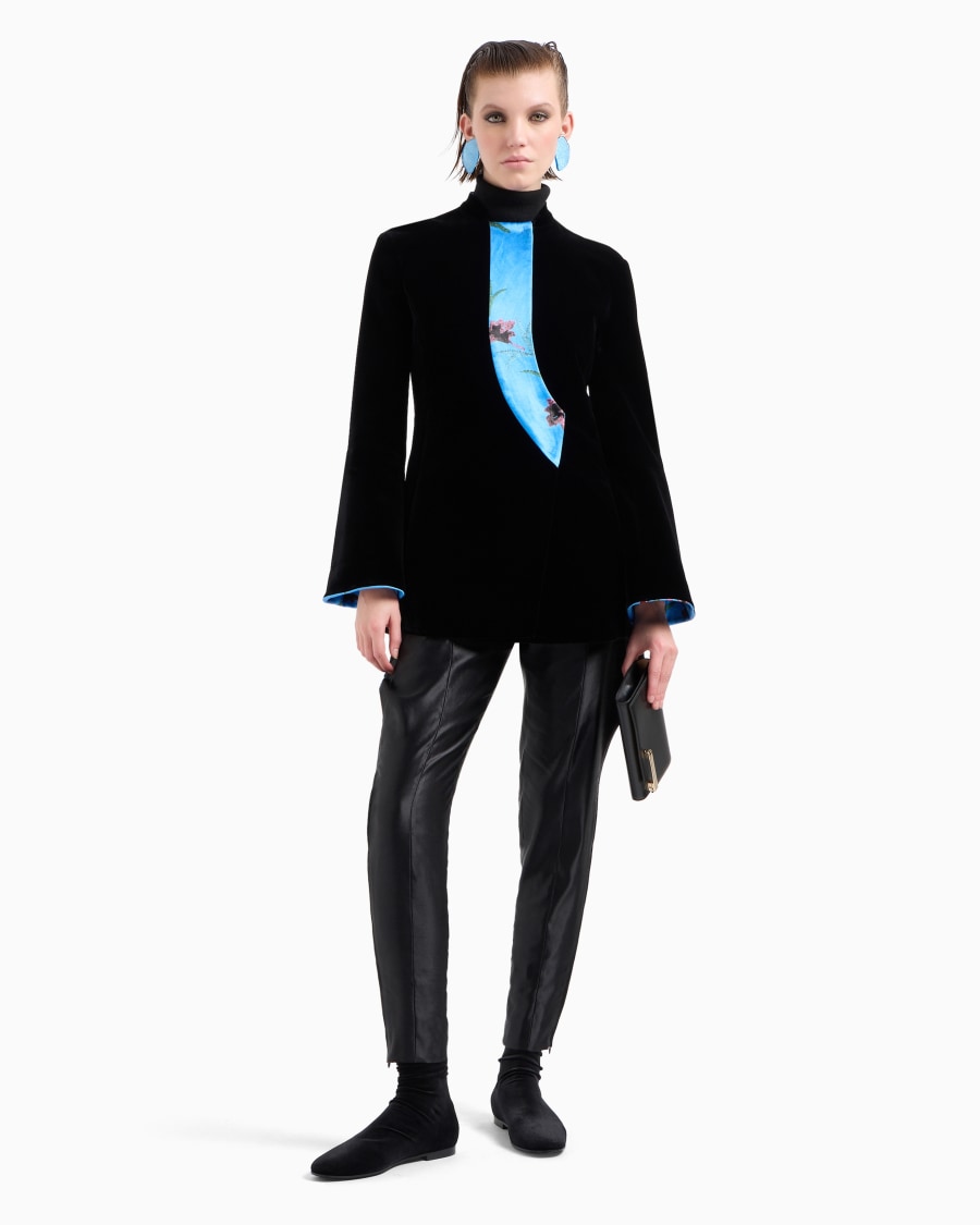 The World Of Armani TOP CON COLLO A LUPETTO IN LANA VERGINE