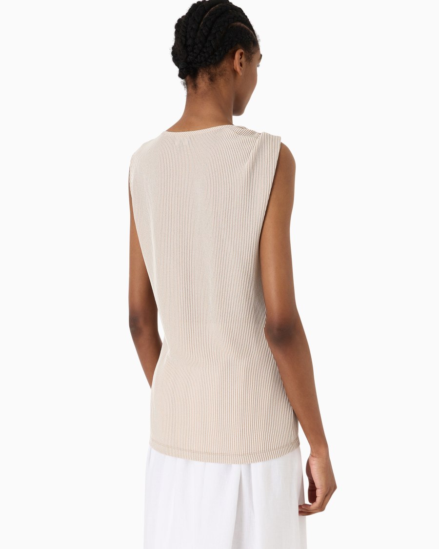 The World Of Armani TOP GIROCOLLO IN VISCOSA A COSTE