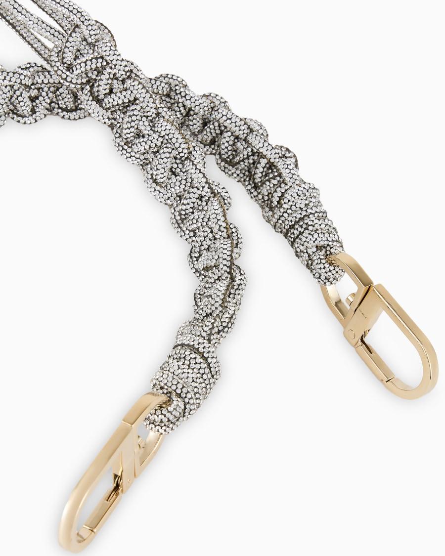 The World Of Armani TRACOLLA LUNGA IN STRASS CON MOTIVO INTRECCIO