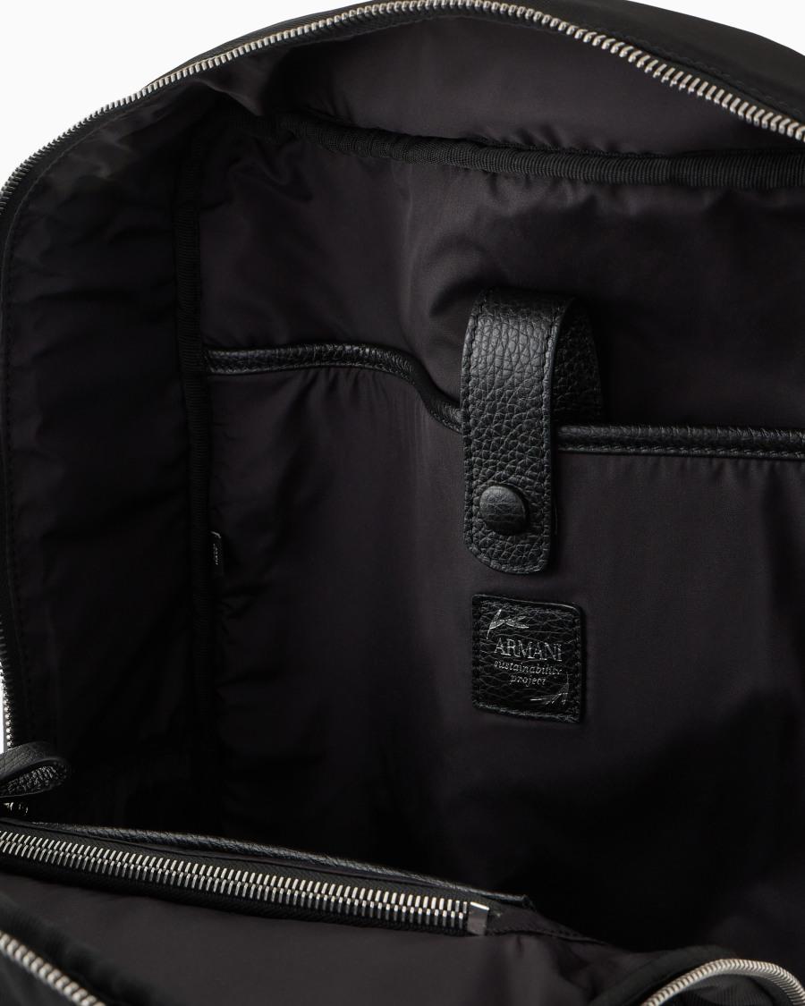 The World Of Armani ZAINO IN NYLON E PELLE GRANATA ASV